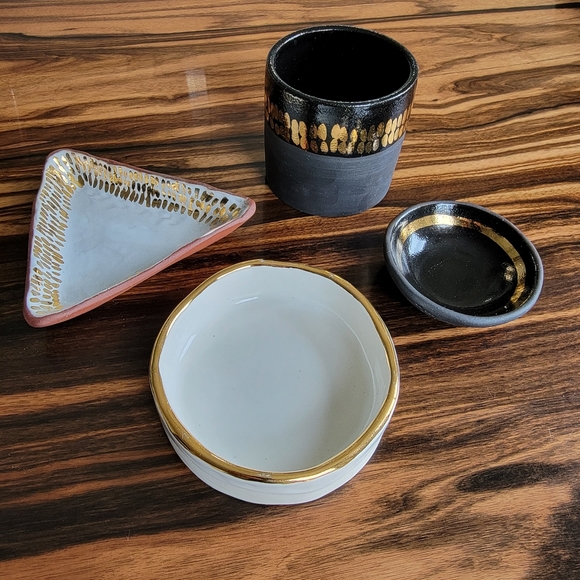 Object Enthusiast Salt Cellar White + Gold - Picture 7 of 9